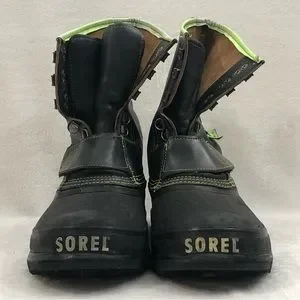 Vintage Sorel Pro Flex I Scott Downey Black Neon Green Rubber Snow Boots Men 12 Vintage Sorel Pro Flex I Scott Downey Black | Mercari main image 3